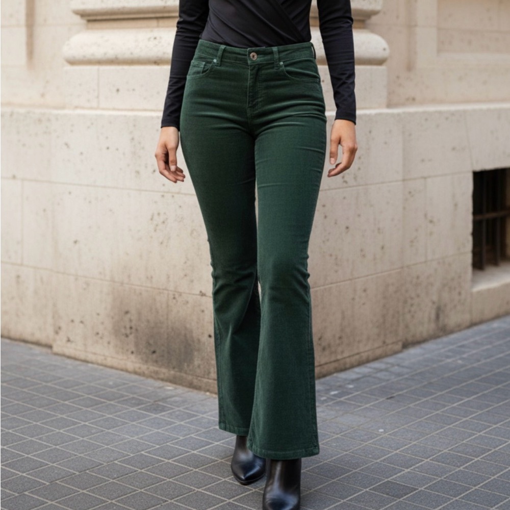Lucky Brand fairytale Green Corduroy Flare Pants